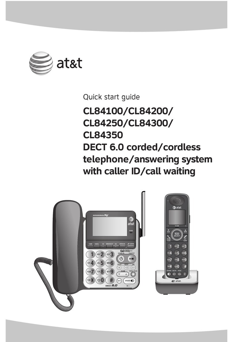 AT&T CL84100 quick start guide