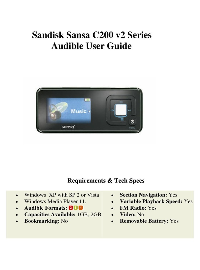 SanDisk Sansa C200 v2 Series User manual