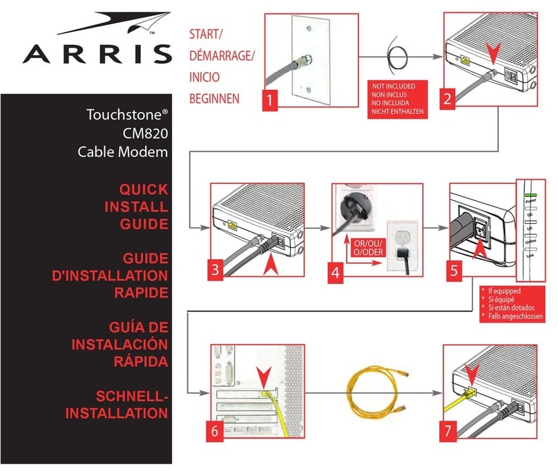 Arris Touchstone CM820 User manual