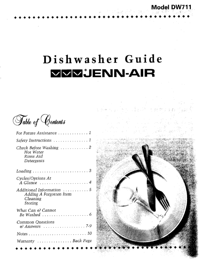 Jenn-Air DW711 User manual