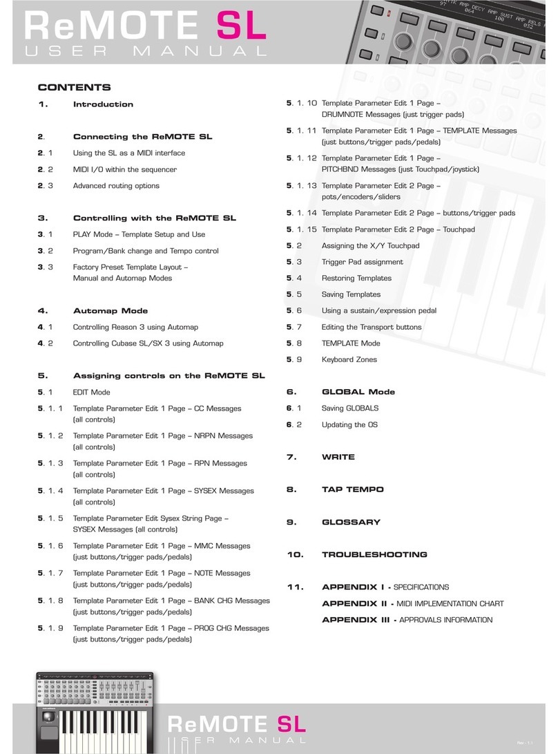 American Musical ReMOTE SL User manual