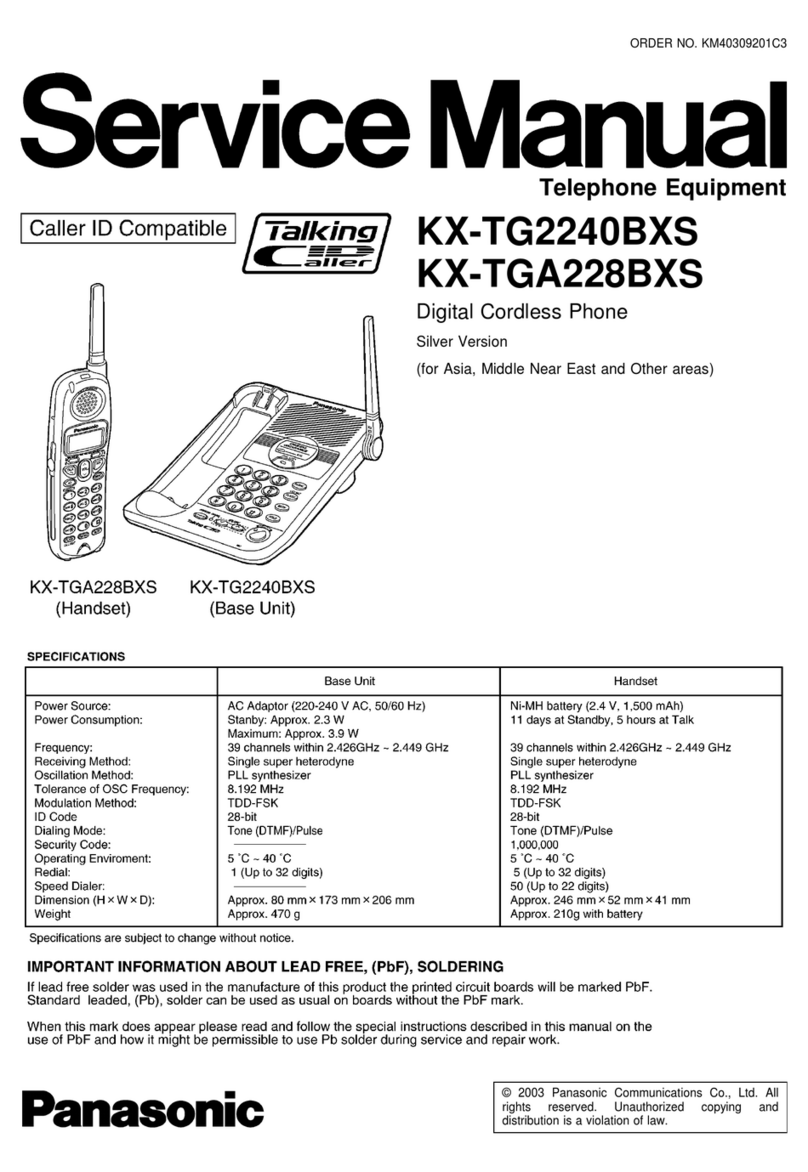 Panasonic KX-TG2240BXS User manual