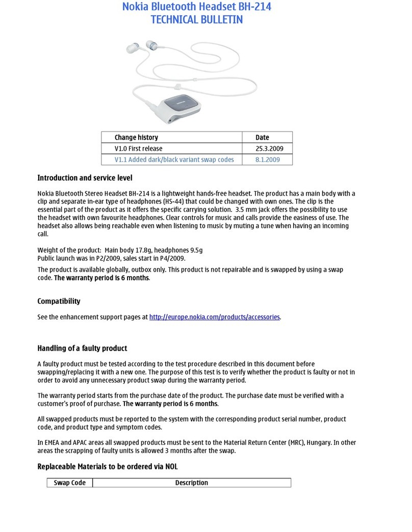 Nokia BH-214 Technical bulletin