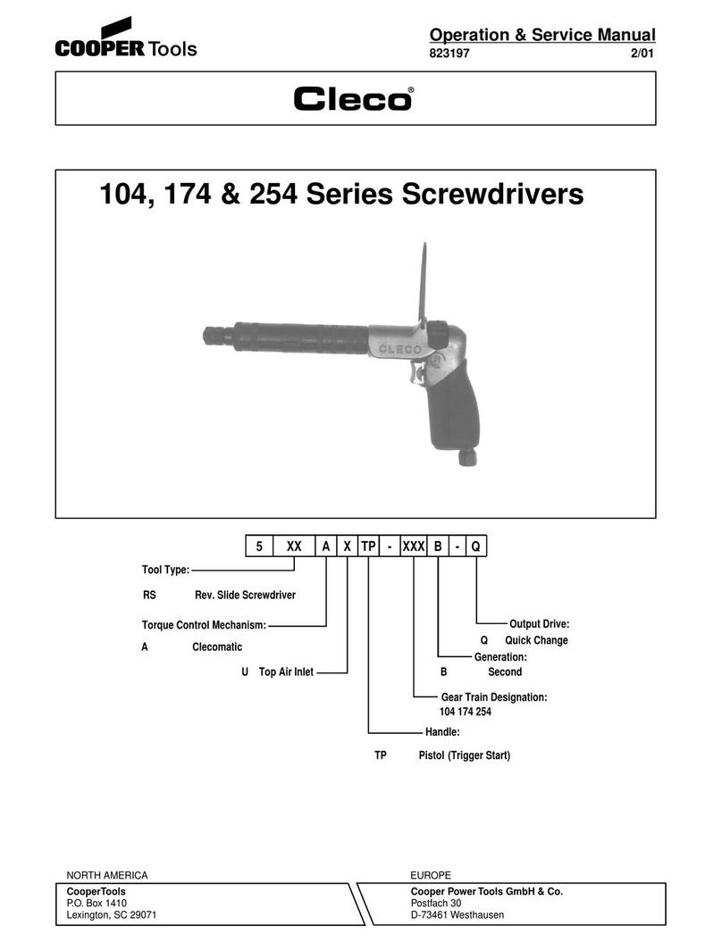 Cleco 104 Series Installation and operating instructions Cleco 104 Series Installation and operating instructions