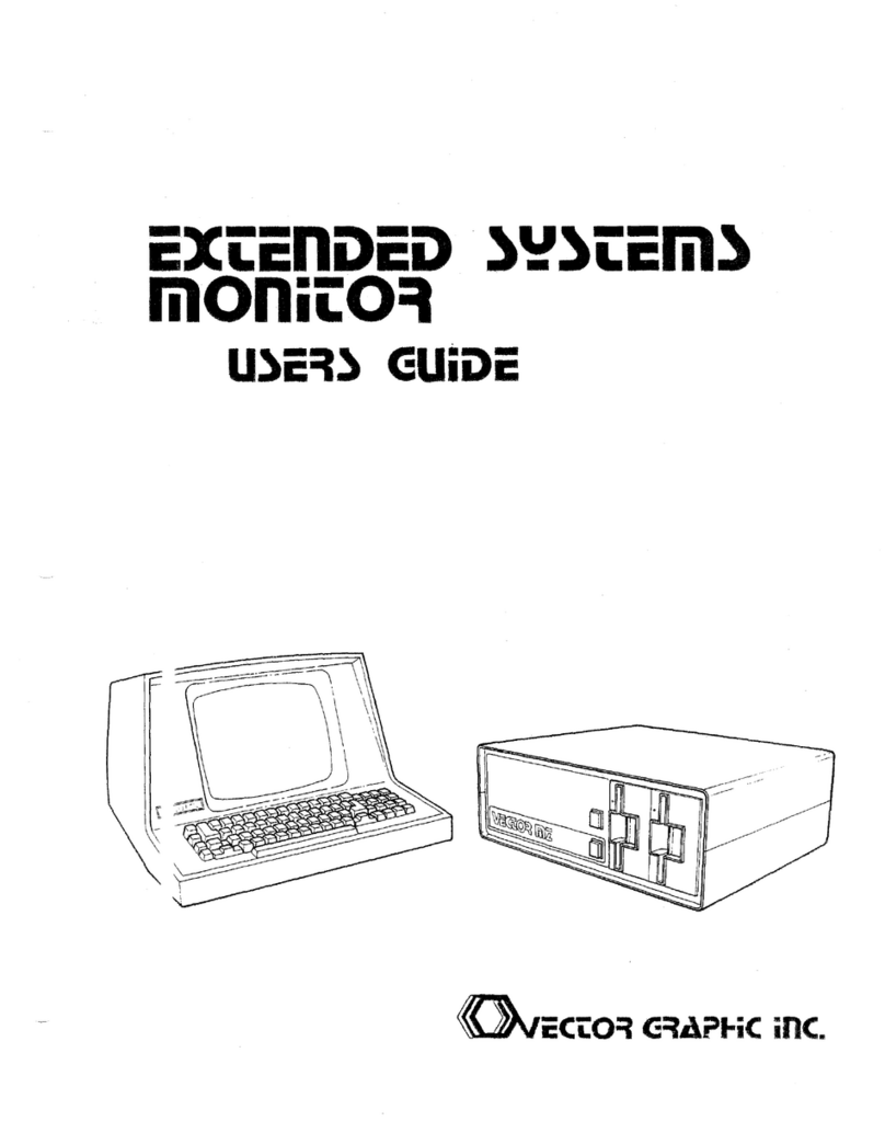 Vector Graphic Extended Systems Monitor User manual