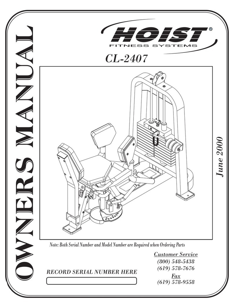 Hoist Fitness CL-2407 owner's manual
