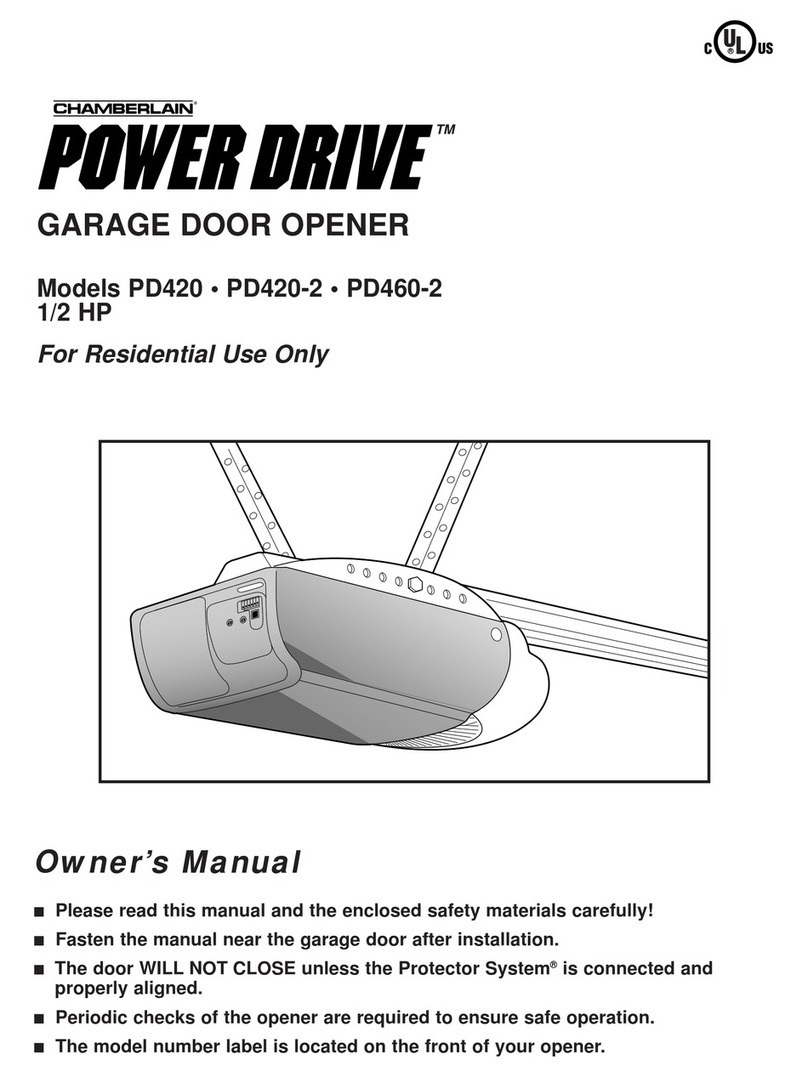 Chamberlain POWER DRIVE PD420 owner's manual