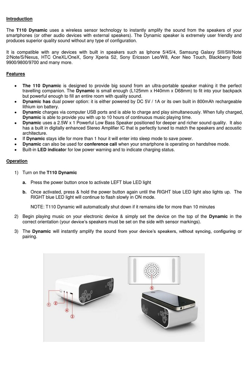Spector&Co T110 Dynamic User manual Spector&Co T110 Dynamic User manual