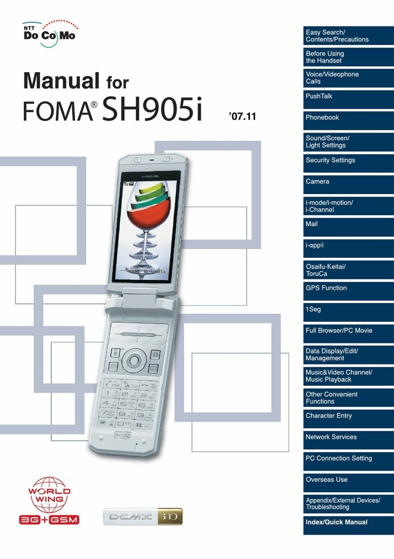 Docomo Foma SH905i User manual