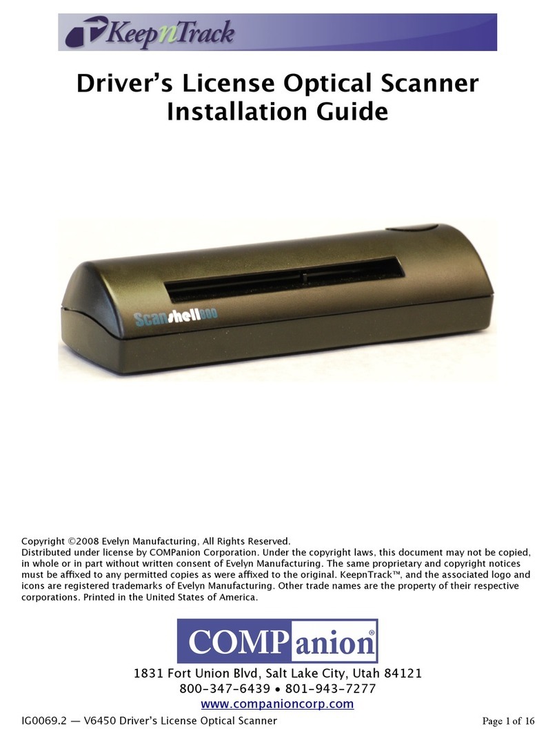 COMPANION ScanShell 800 User manual