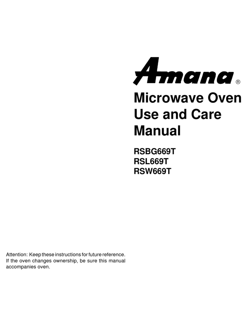 Amana RSBG669T User manual