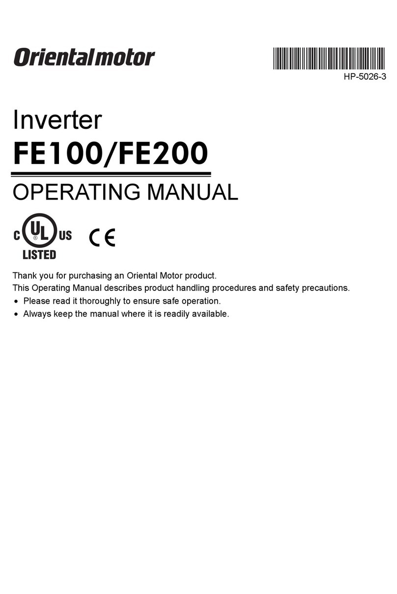 Oriental motor FE100 User manual