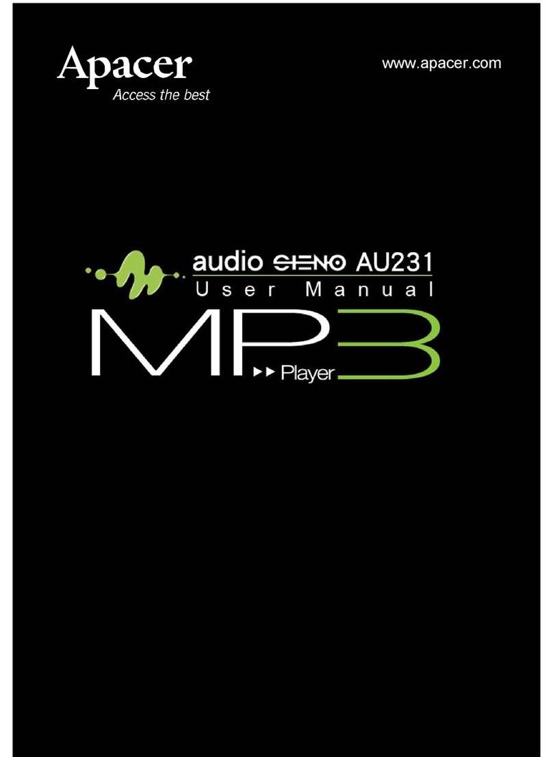 Apacer Technology audio ceno AU231 User manual Apacer Technology audio ceno AU231 User manual