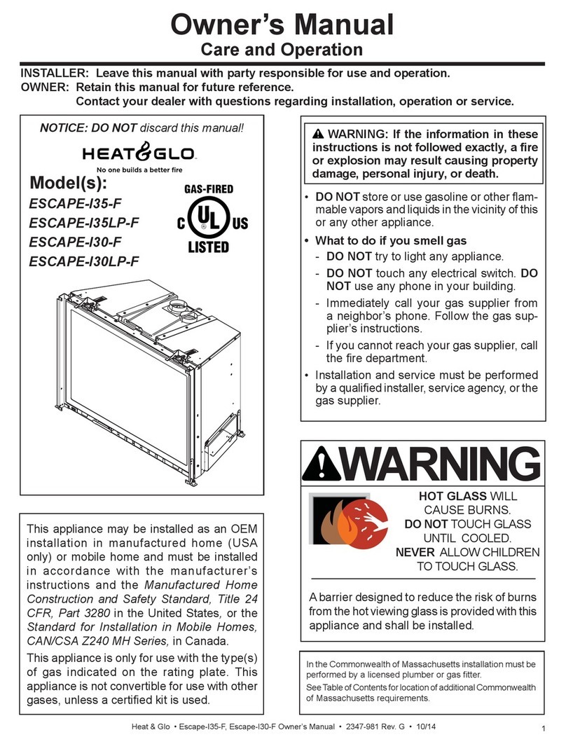 Heat & Glo ESCAPE-I35-F owner's manual