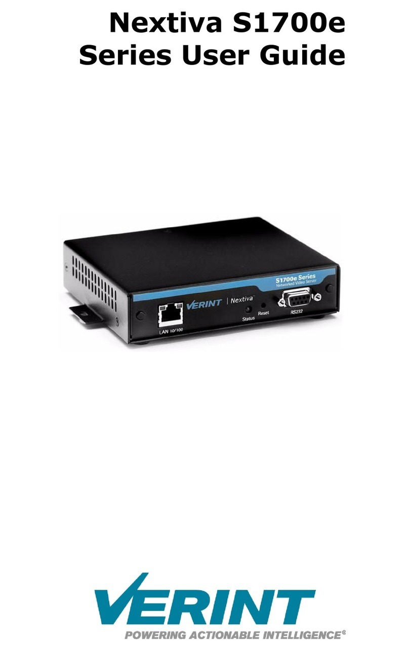 Verint Nextiva S1700e Series User manual