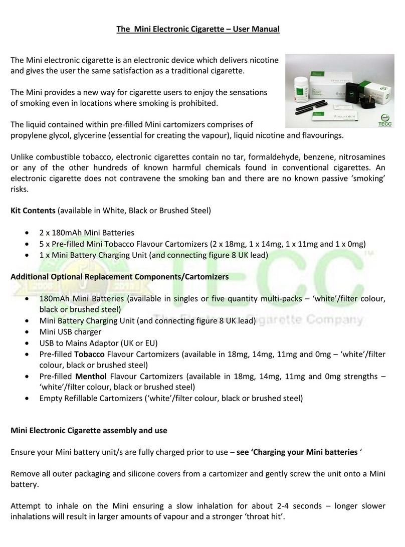 TECC Mini Electronic Cigarette User manual