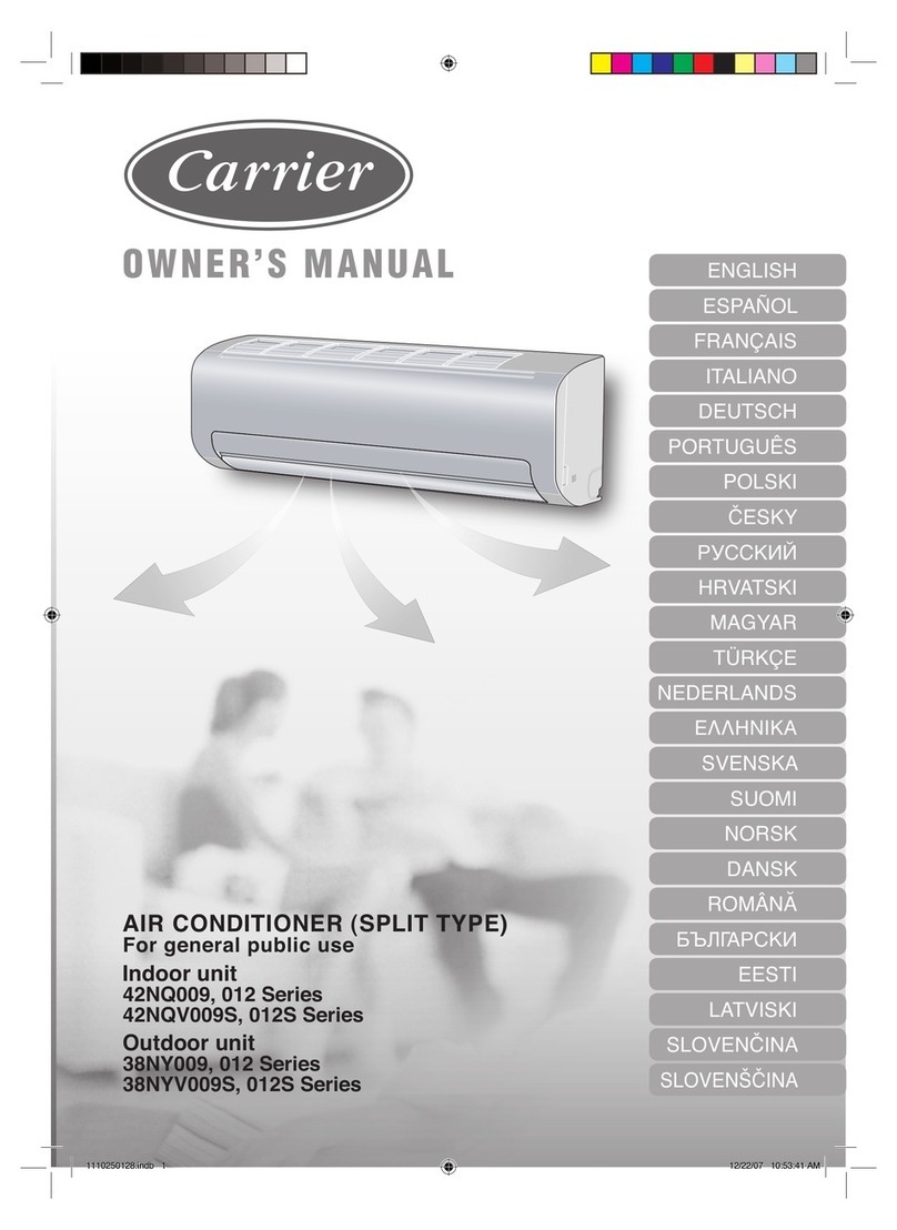 Carrier 012S Series User manual