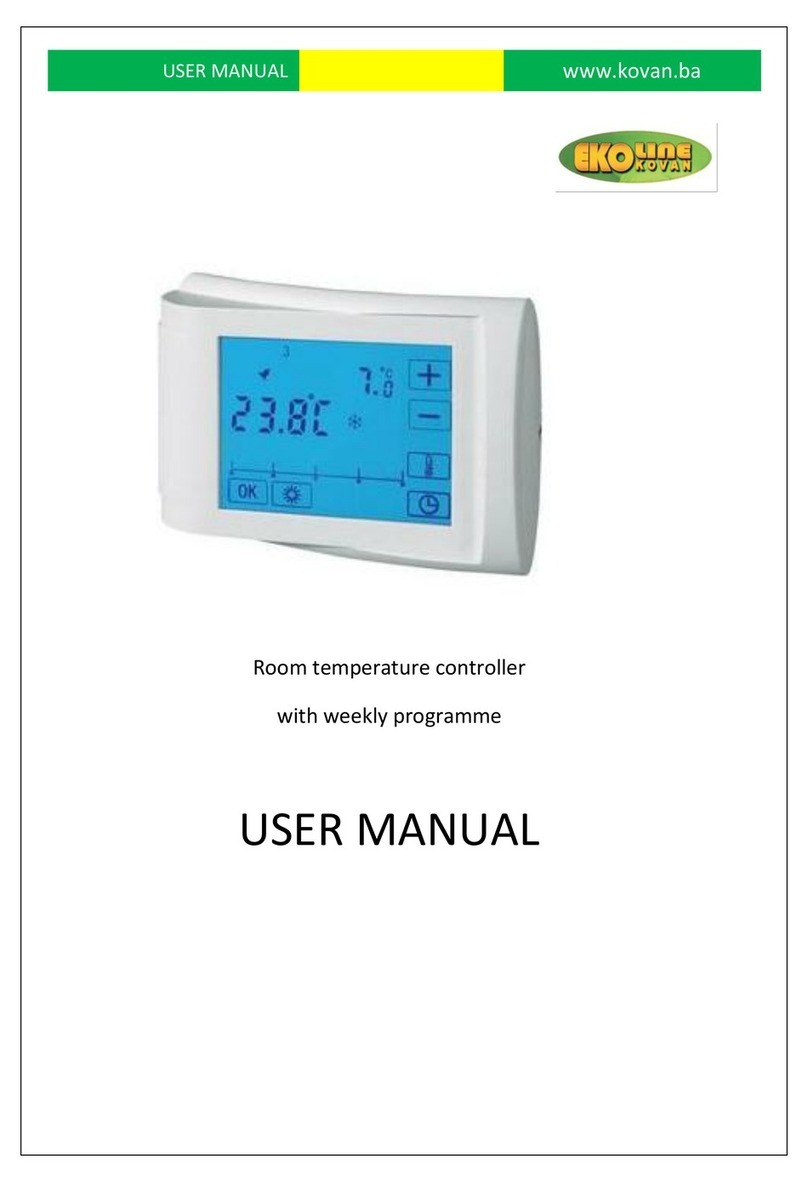 Kovan Room temperature controllerwith weekly... User manual