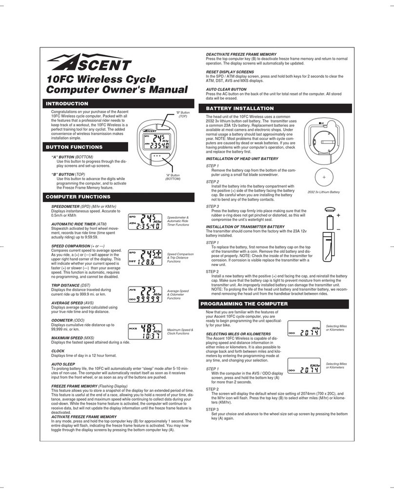 Ascent 10FC User manual