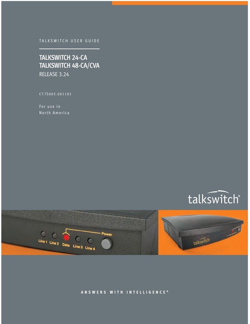 Talkswitch TALKSWITCH 24-CA user guide