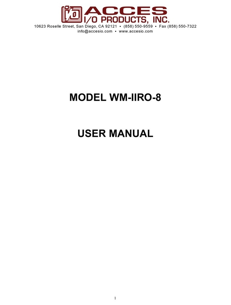 Acces WM-IIRO-8 user manual