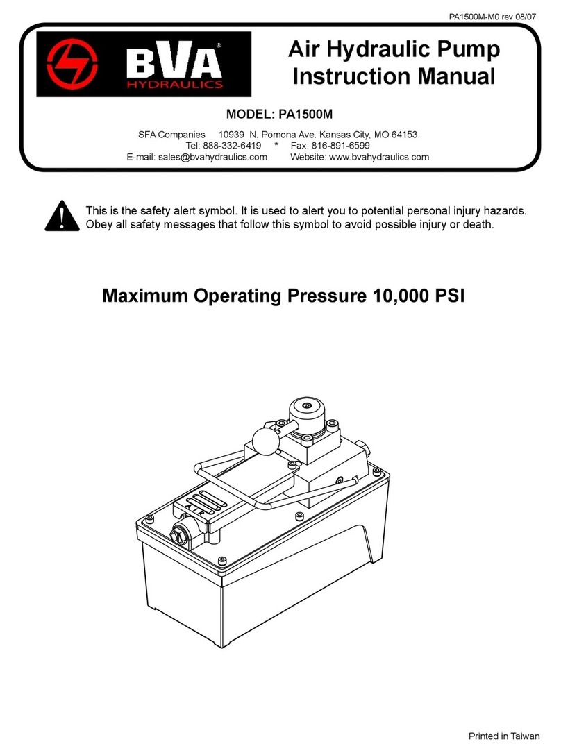 BVA PA1500M instruction manual