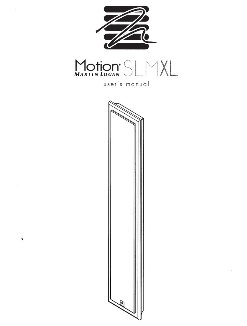 MartinLogan SLM XL User manual