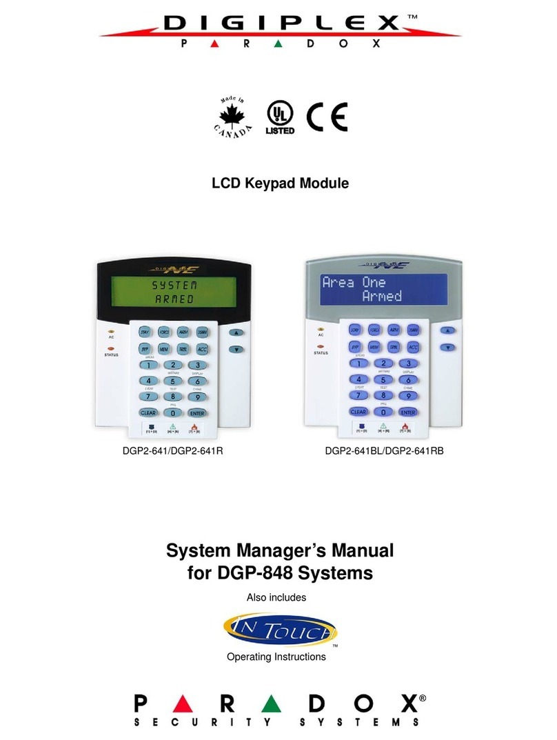 Digiplex DGP2-641 System manager's manual Digiplex DGP2-641 System manager's manual