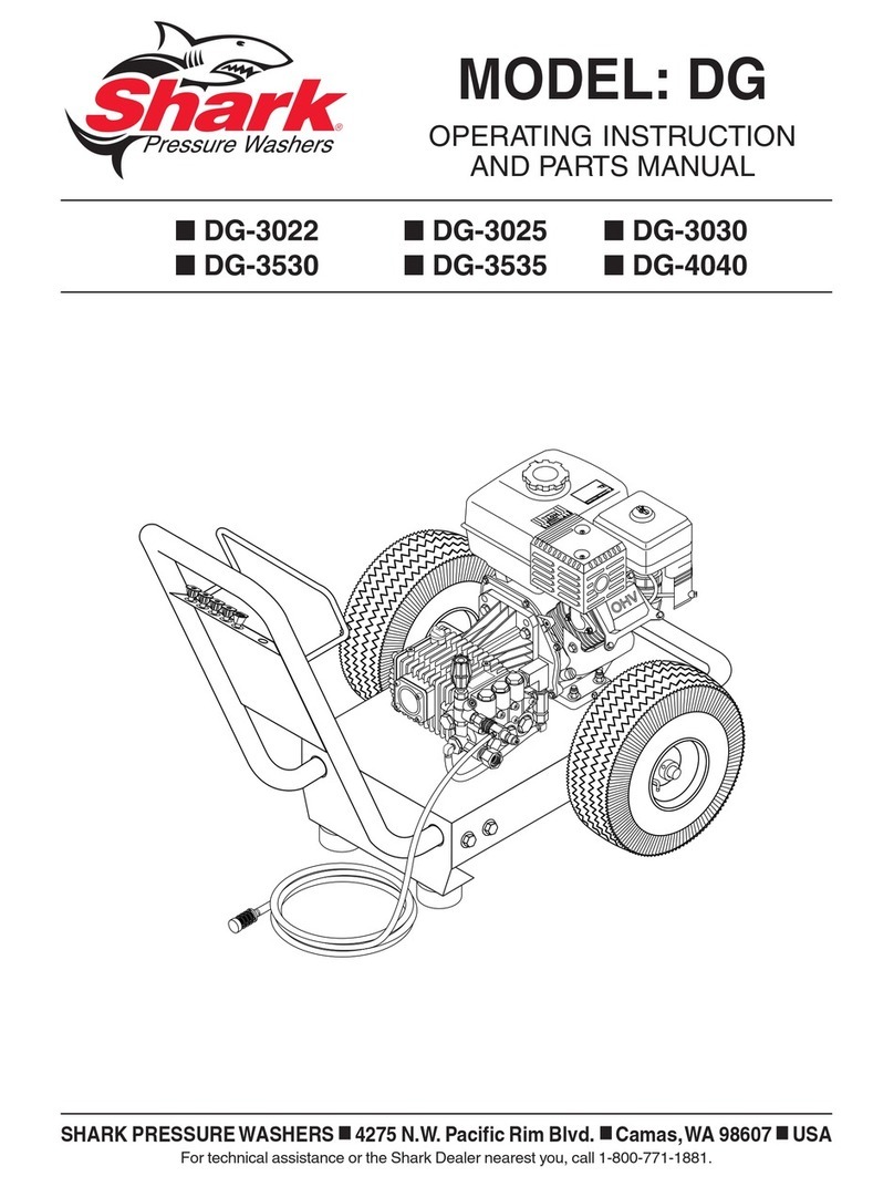 Shark Pressure Washers DG-3022 Operating instructions and parts manual