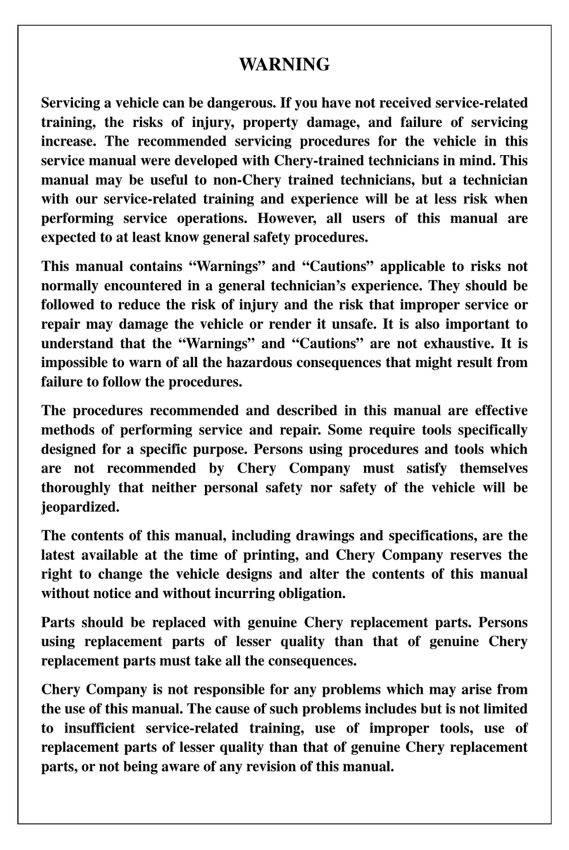 Chery Automobile User manual Chery Automobile User manual