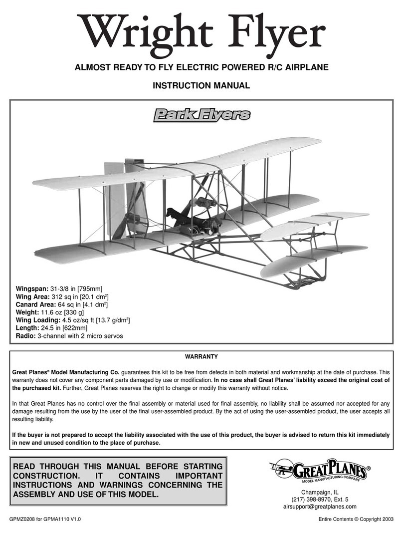 GREAT PLANES Wright Flyer User manual