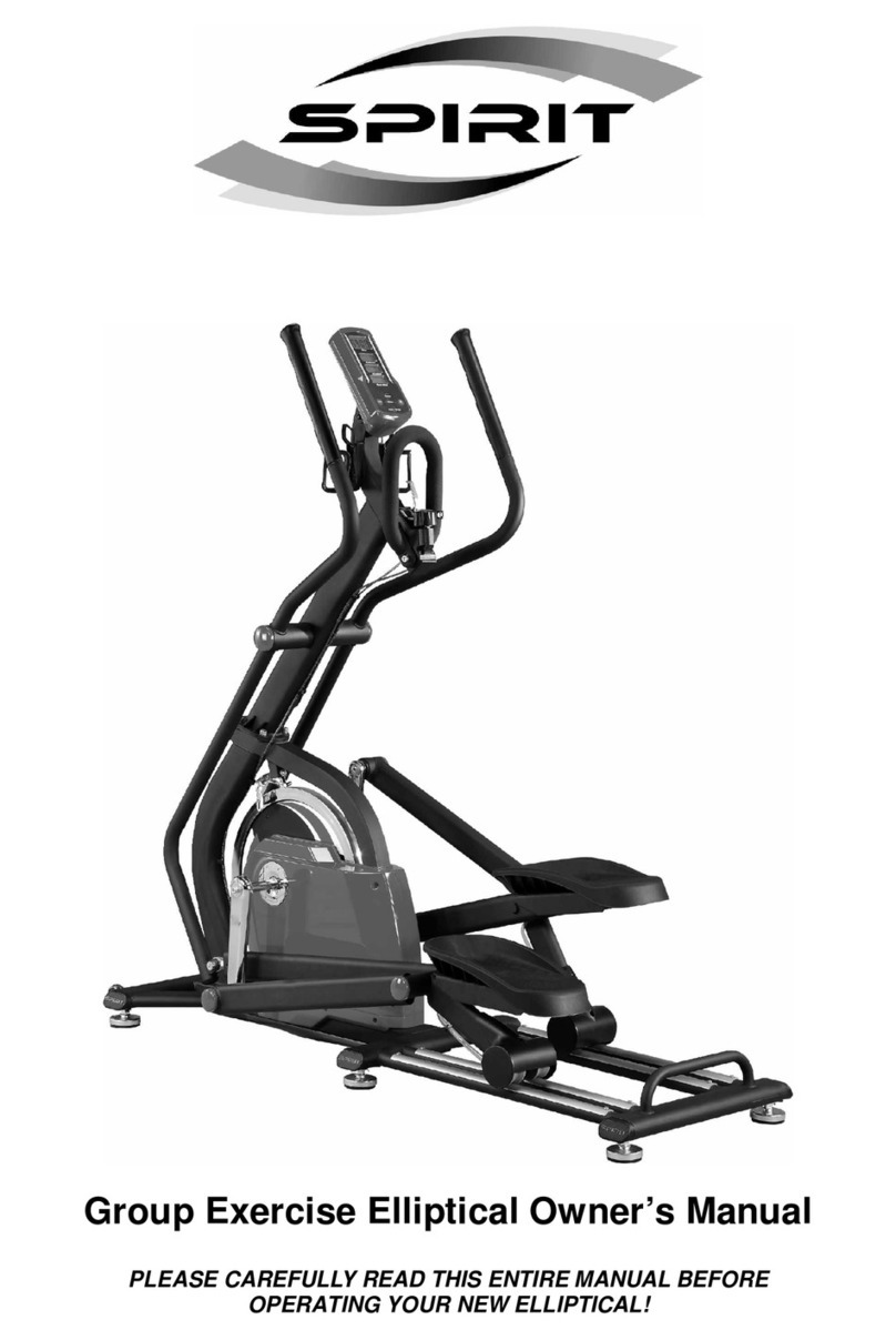 Spirit Group Exercise Elliptical owner's manual