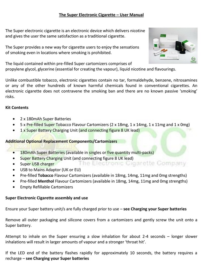 TECC Super Electronic Cigarette User manual