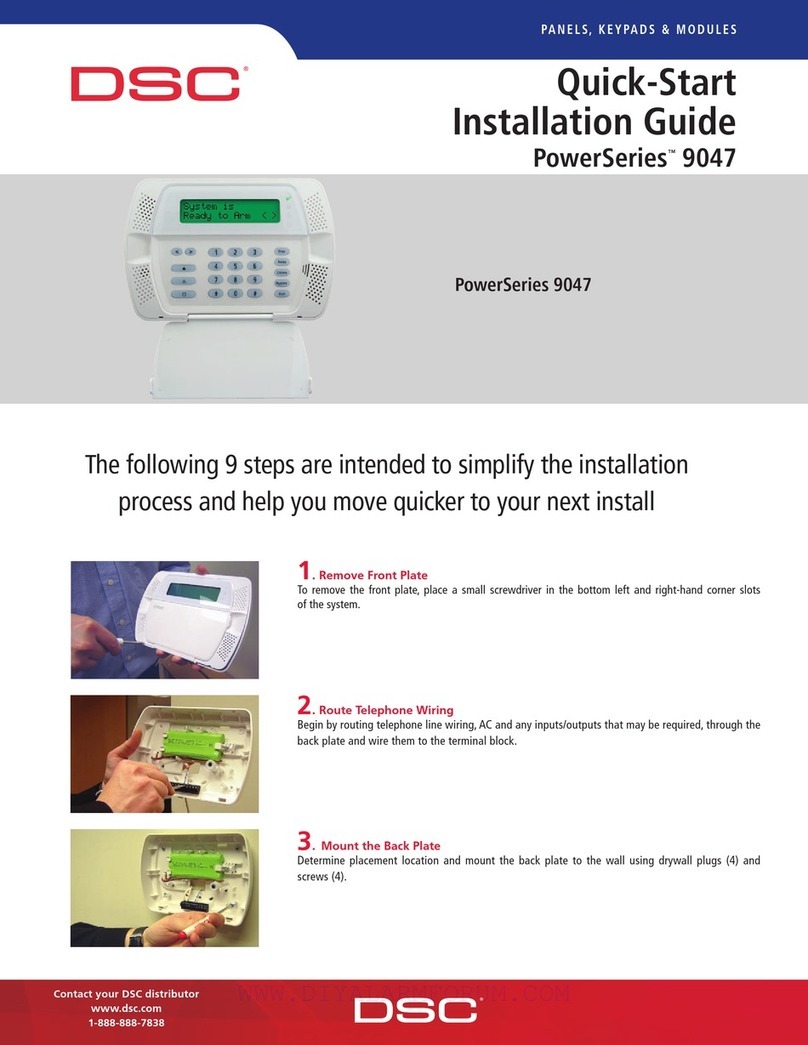 DSC powerseries 9047 User manual
