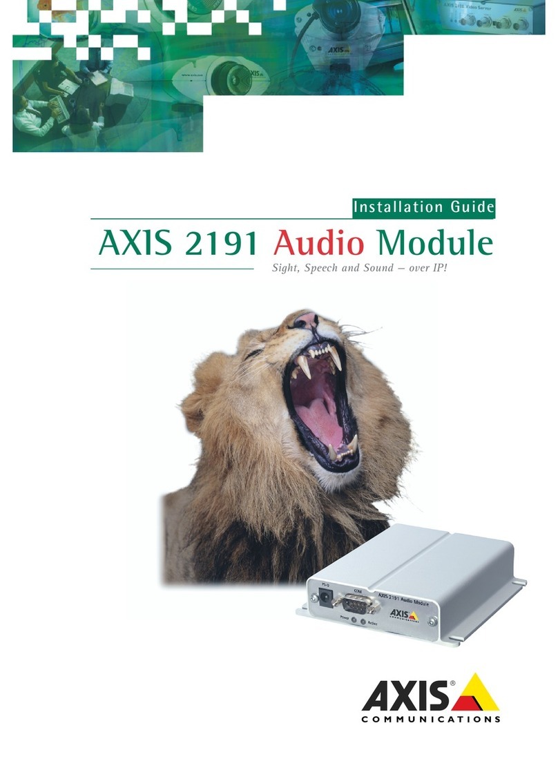 Axis 2191 installation guide