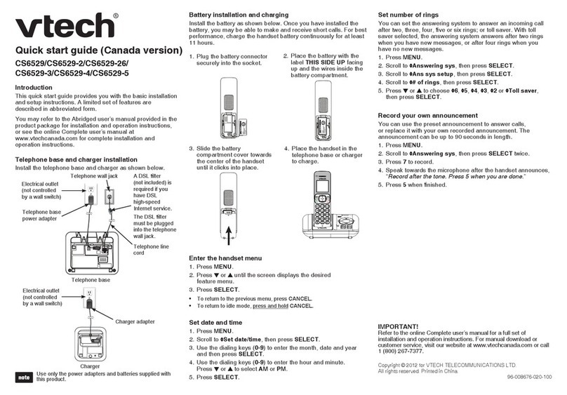 V-tech CS6529 User manual V-tech CS6529 User manual