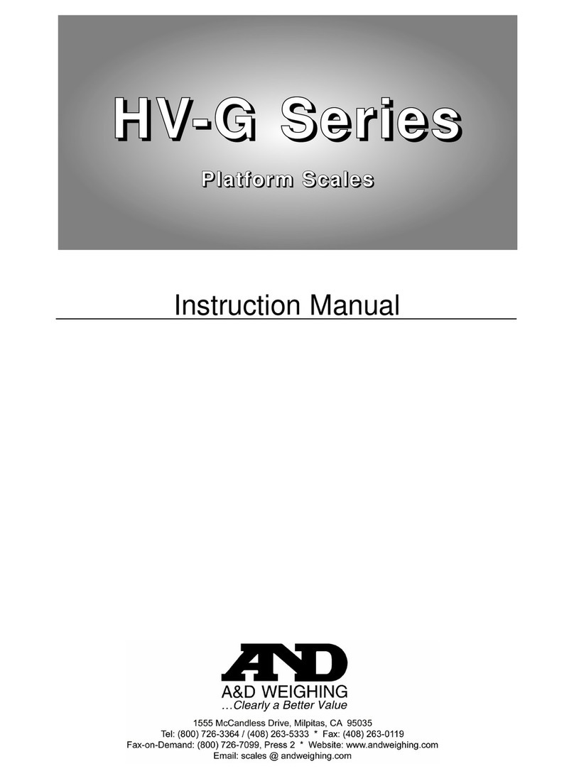 A&D HV-G Series instruction manual
