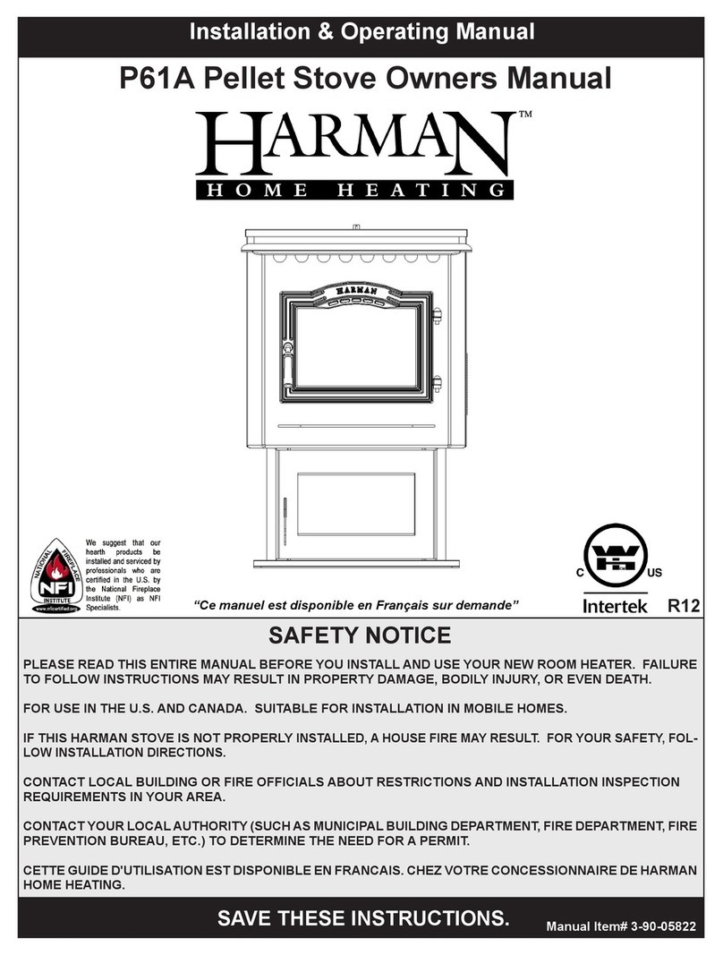 Harman Home Heating P61A owner's manual