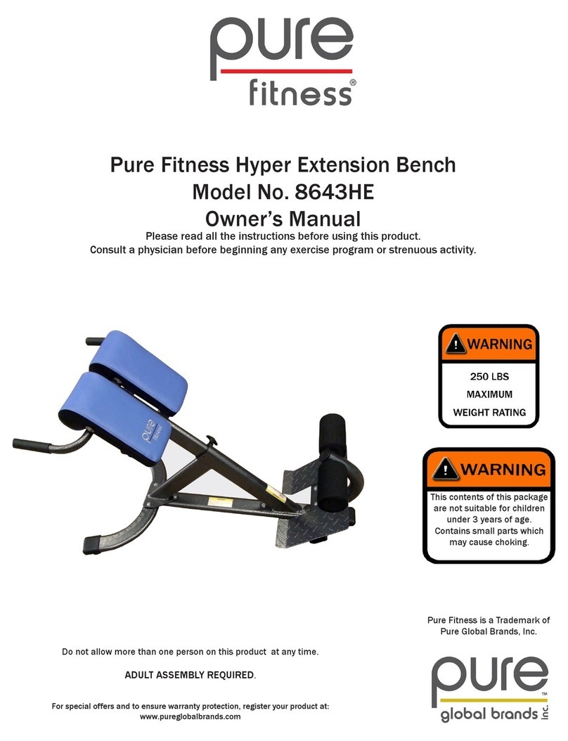 Pure Fitness 8643HE owner's manual Pure Fitness 8643HE owner's manual