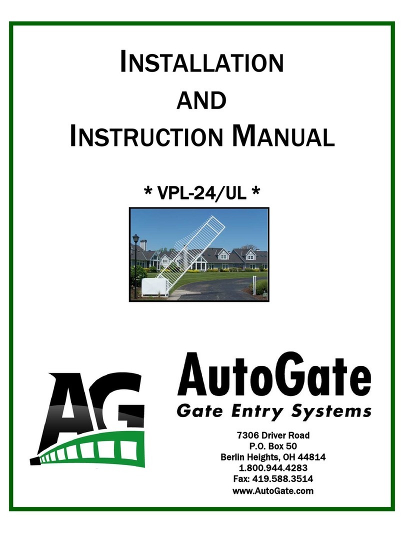 AutoGate VPL-24/UL Installation and instruction manual