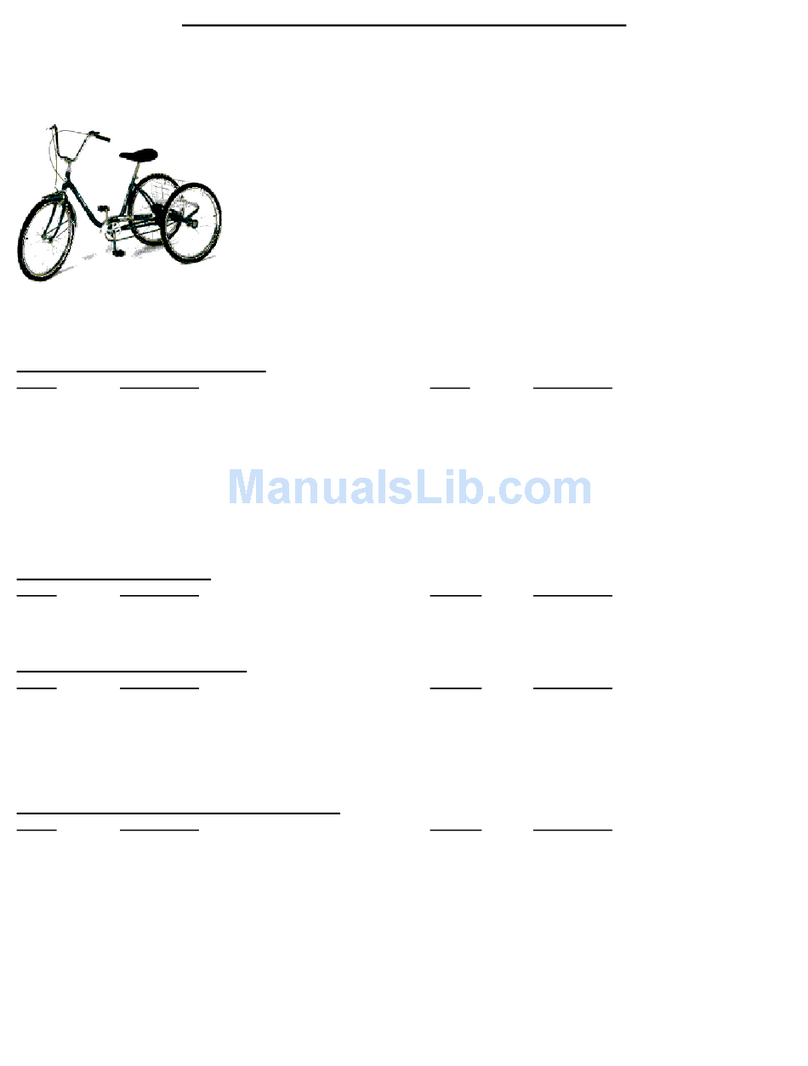 Worksman Eagle Lite owner's manual