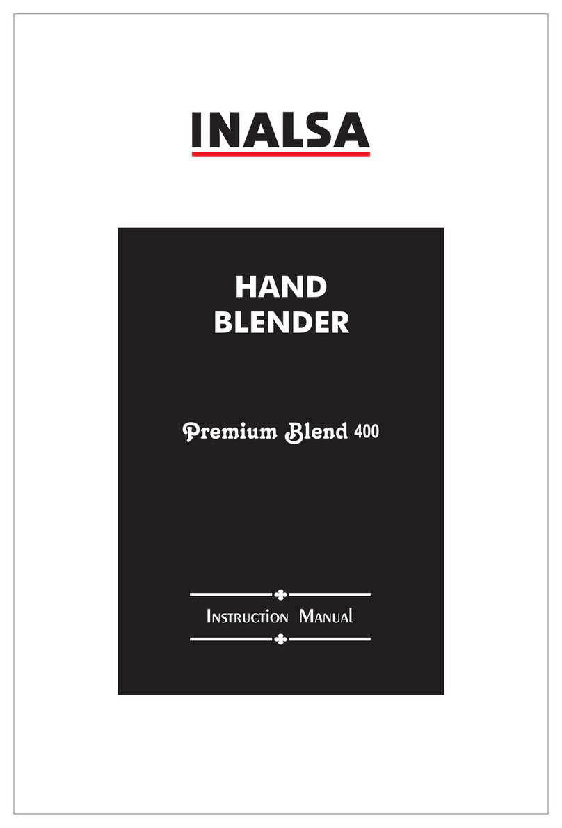Inalsa Premium Blend 400 instruction manual