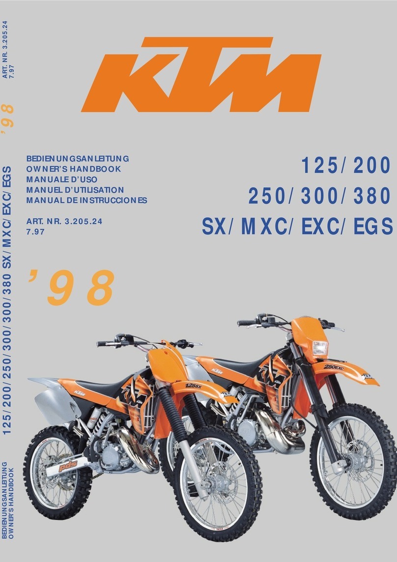 KTM 1998 125sx User manual