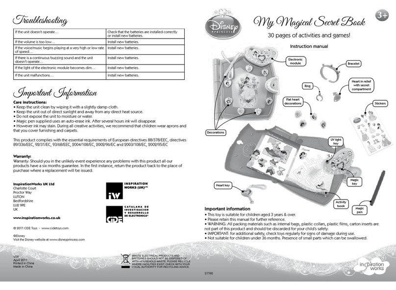 InspirationWorks My Magical Secret Book User manual