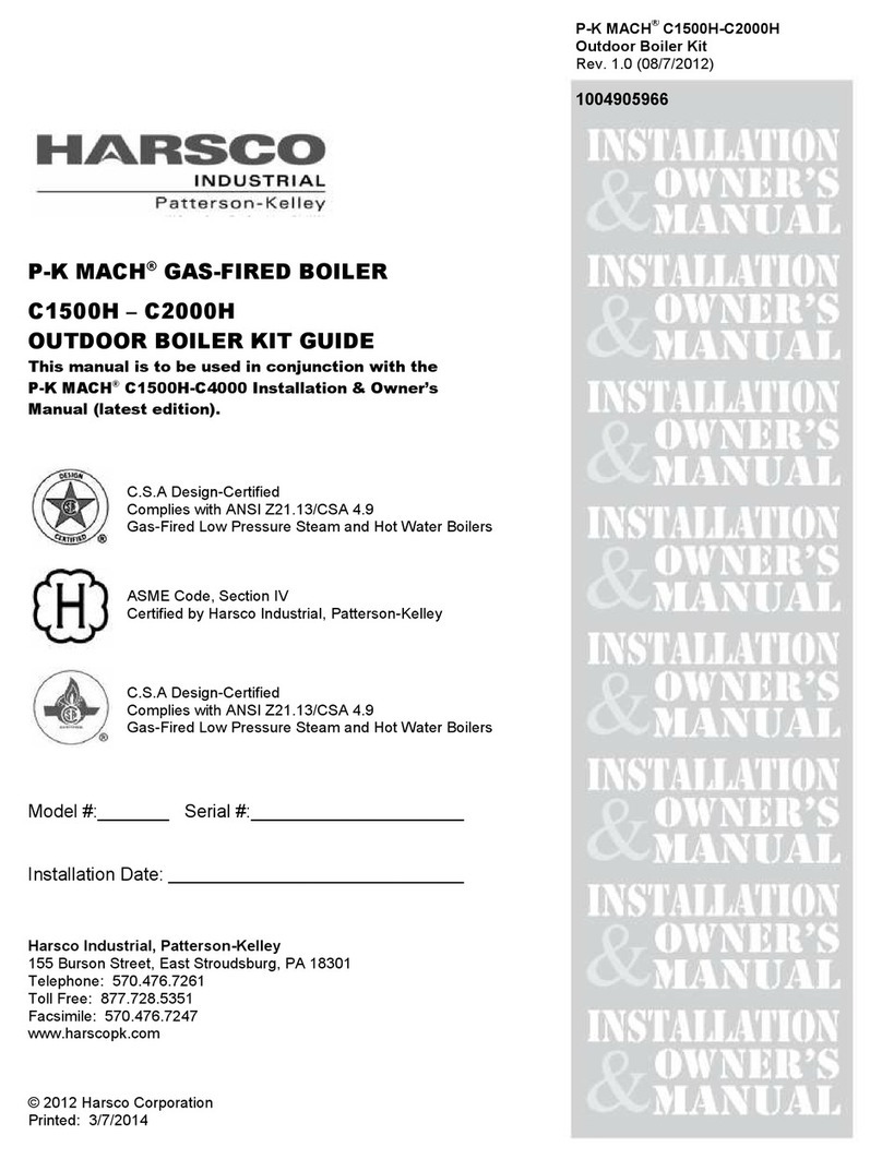 Harsco Industrial P-K MACH C1500H Installation & owner's manual