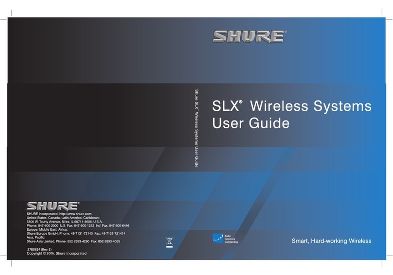 Shure SLX Wireless System user guide