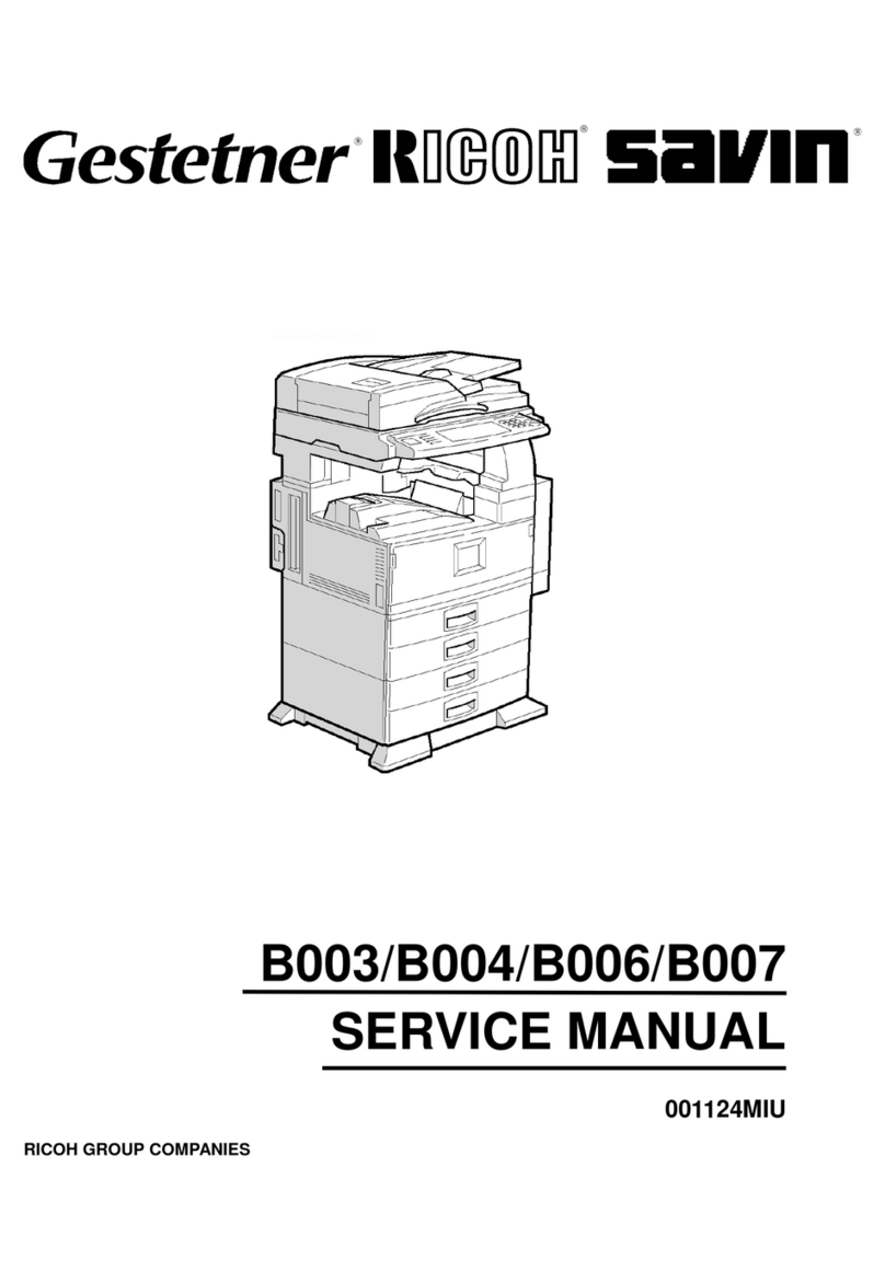 Gestetner B003 User manual Gestetner B003 User manual