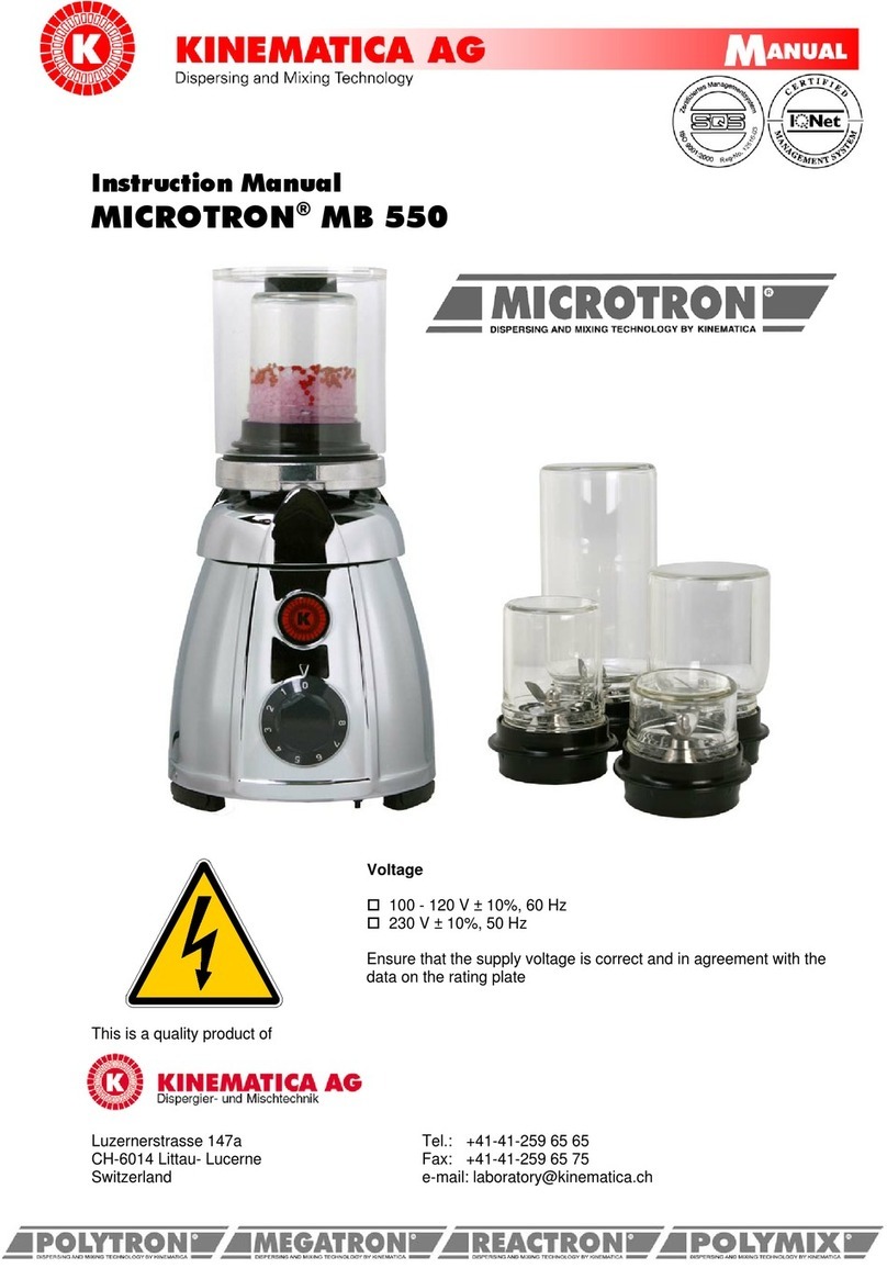 Kinematica MICROTRON MB 550 User manual