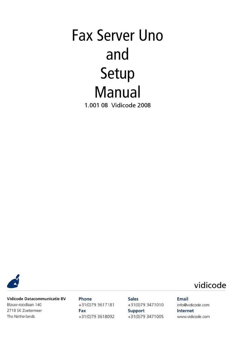 Vidicode Fax Server Uno User guide