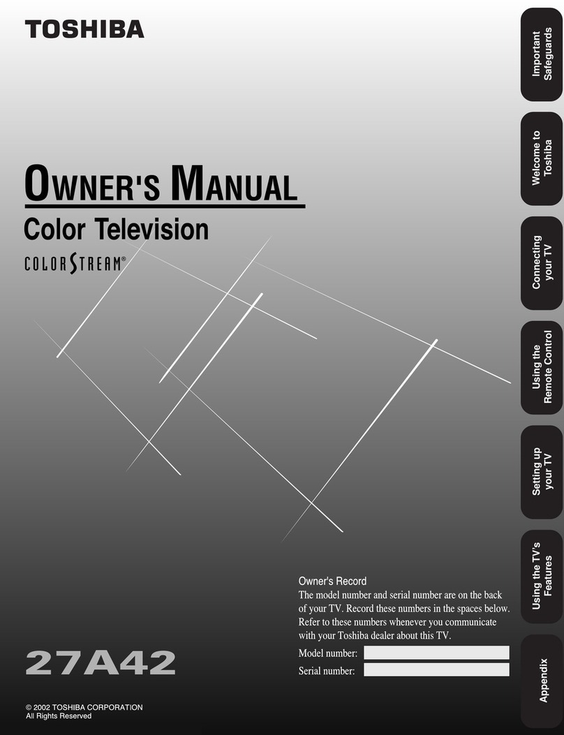 Toshiba ColorStream 27A42 owner's manual